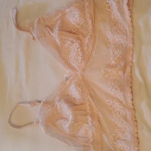 Pink lace bralette